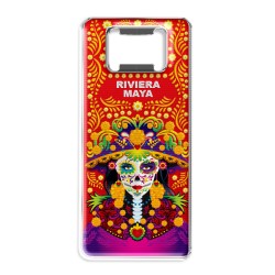 Magneto destapador de metal con catrina. Souvenir de la Riviera Maya, México