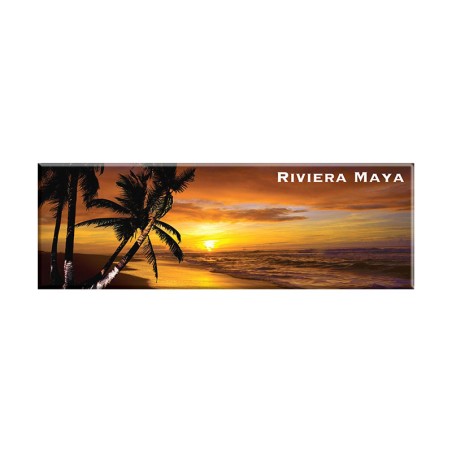 Fotoiman de las playas de la Riviera Maya al atardecer, souvenir y recuerdo de la Riviera Maya, Mexico