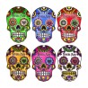 Magneto de Resina en forma de calavera, 6 colores. Souvenir, recuerdo de la Riviera Maya, México