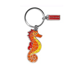 Ese llavero de metal en forma de un caballito de mar. Souvenir de la Riviera Maya, México