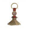 Llavero de latón pirámide maya. Souvenir, recuerdo Riviera Maya, México