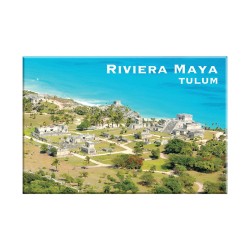 Fotoiman de la zona arqueologica de Tulum, souvenir y recuerdo de la Riviera Maya, Mexico