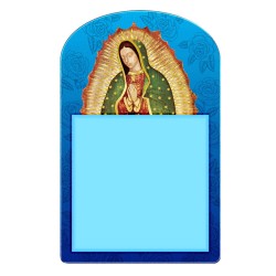 Bloc de notas con la ilustración de la Virgen de Guadalupe, Souvenir de San Miguel Allende, México.
