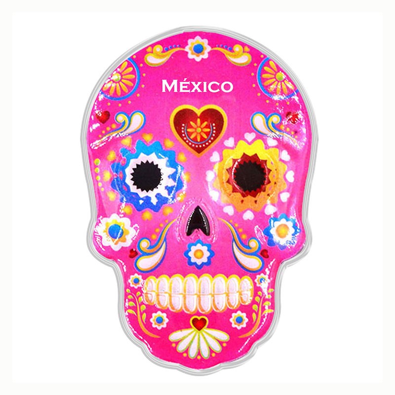 Magneto de acrílico en forma de calavera, 6 colores. Souvenir de la