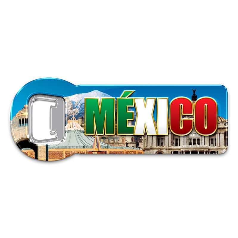 Destapador de Metal monumentos CDMX, souvenir y recuerdo de México.