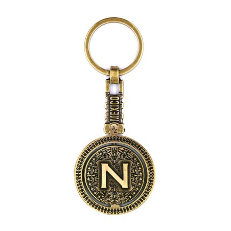 Llavero Letras  Calendario Azteca "N"