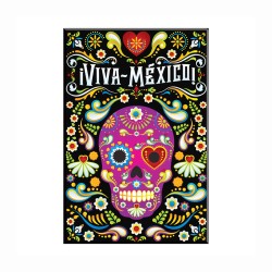 Fotoíman calavera negro, souvenir y recuerdo de la Ciudad de México, CDMX.