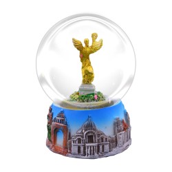 Esfera de nieve del Angel de la Independencia. Souvenir de la Ciudad de México, CDMX.