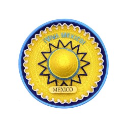 Magneto de resina en forma de un sombrero de paja. Souvenir de la Ciudad de México, CDMX.