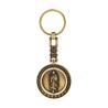 Llavero giratorio de latón con la Virgen de Guadalupe. Souvenir de la Ciudad de México, CDMX.