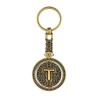 Llavero de latón letra T con Calendario Azteca, souvenir o regalo de la Ciudad de México, CDMX.