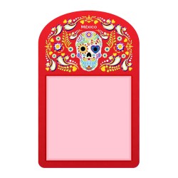 Bloc de notas calavera, típico del día de muertos en México, Recuerdo de la Ciudad de México, CDMX.