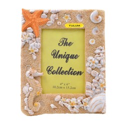 Magneto destapador de resina con acabado arena y figura de un caballito de mar