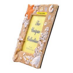 Magneto destapador de resina con acabado arena y figura de un caballito de mar