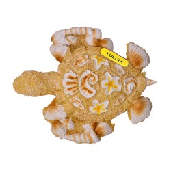 Magneto de resina en forma de tortuga con acabado arena