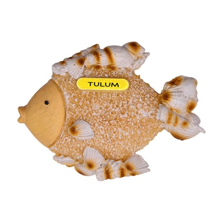 Magneto de resina en forma de pez con acabado arena