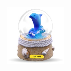 Esfera de resina con acabado arena y delfín