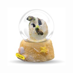Esfera de resina con concha y tortuga