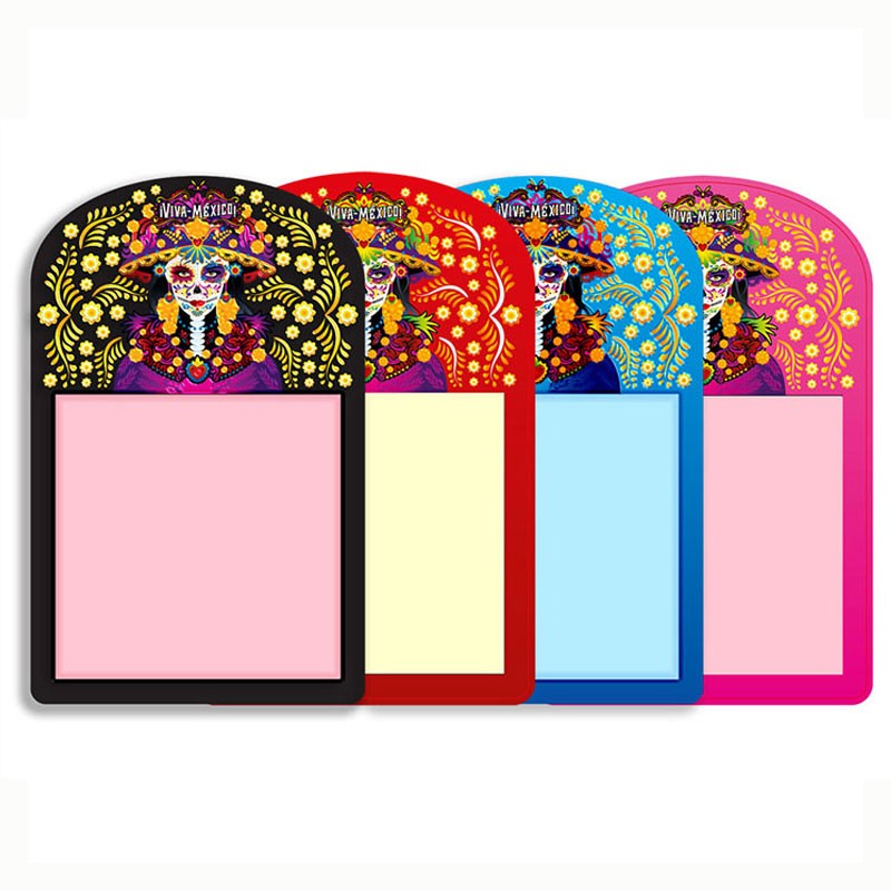 Bloc de notas catrina, tipico del dia de muertos en México, souvenir y recuerdo de la Riviera Maya.