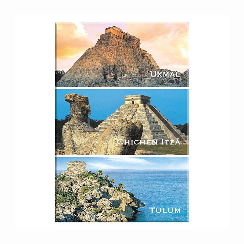 Fotoiman 3 sitios arqueologicos, souvenir y recuerdo de la Riviera Maya, Mexico