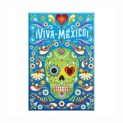 Fotoiman calavera azul, souvenir y recuerdo de la Riviera Maya, Mexico