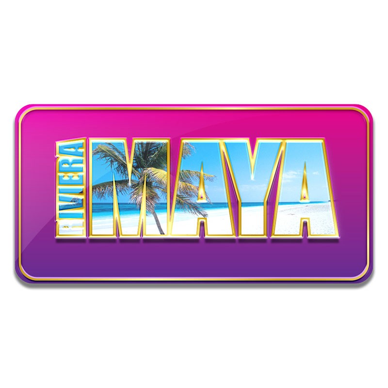 Iman en relieve "Riviera Maya" souvenir y recuerdo de la Riviera Maya.