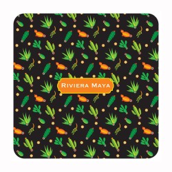 Set de 4 portavasos calavera, tipico del dia de muertos en México, souvenir y recuerdo de la Riviera Maya