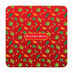 Set de 4 portavasos calavera, tipico del dia de muertos en México, souvenir y recuerdo de la Riviera Maya