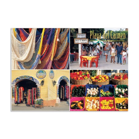 Tarjeta postal de la 5ta Avenida, Playa del carmen, souvenir y recuerdo de la Riviera Maya, México