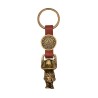 Llavero de latón indio con sarape. Souvenir, recuerdo Riviera Maya, México