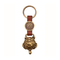 Llavero de latón tortuga. Souvenir, recuerdo Riviera Maya, México