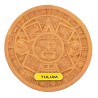 Magneto de resina Calendario Azteca. Souvenir, recuerdo de la Riviera Maya, México.