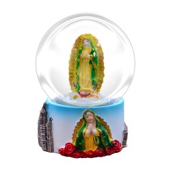 Esfera de nieve de la Virgen de Guadalupe. Souvenir, recuerdo de Tulum