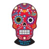 Magneto pvc calavera típico de la tradición del día de Muertos en Mexico, souvenir y recuerdo de la Riviera Maya.