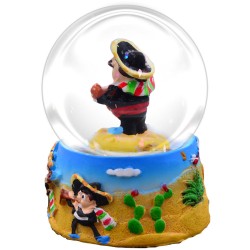 Esfera de nieve Mariachi. Souvenir, recuerdo de la Riviera Maya, México