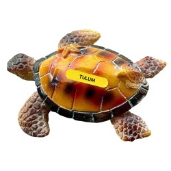 Magneto de resina tortuga azul. Souvenir de la Riviera Maya, México