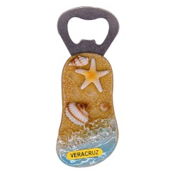 Magneto Destapador Sandalia México Veracruz - Souvenir Playa