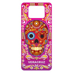 Magneto destapador de metal con calavera, souvenir Veracruz, Mexico.