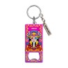 Llavero destapador de metal con una catrina. Souvenir de Veracruz, México.
